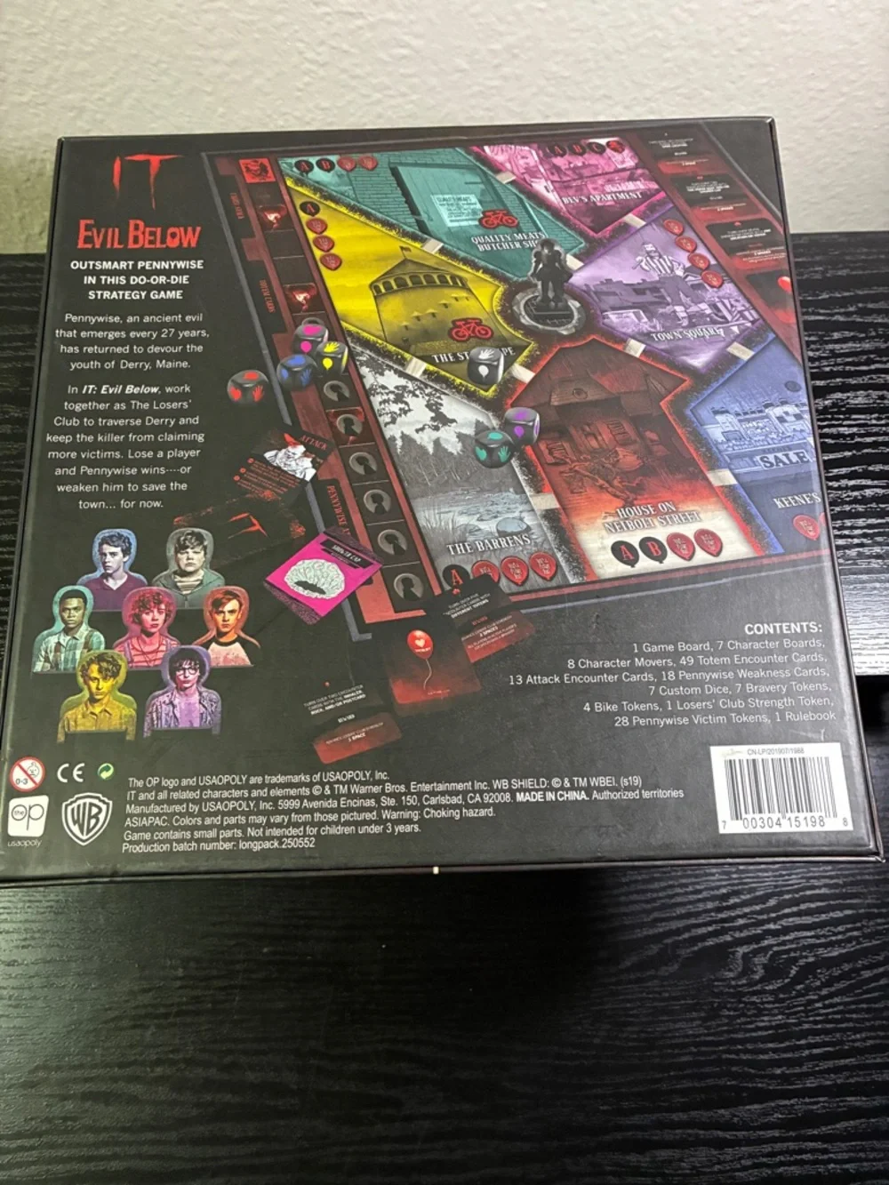 Evil Below Board Game IT Stephen King Pennywise Halloween Party 100% Complete